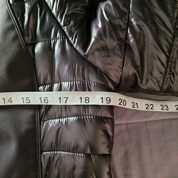 Guess Jacket Womens Large Black Puffer Quilted Water Resistant Full Zip Pockets - Picture 6 of 8